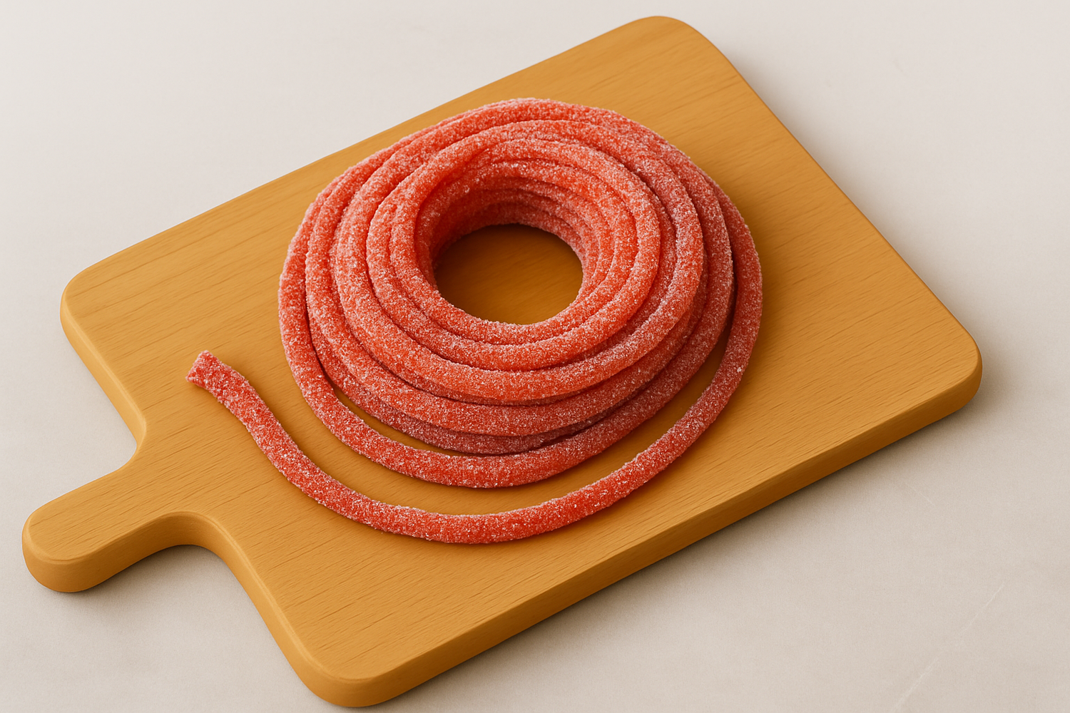 Clear Sour Strawberry Licorice Rope
