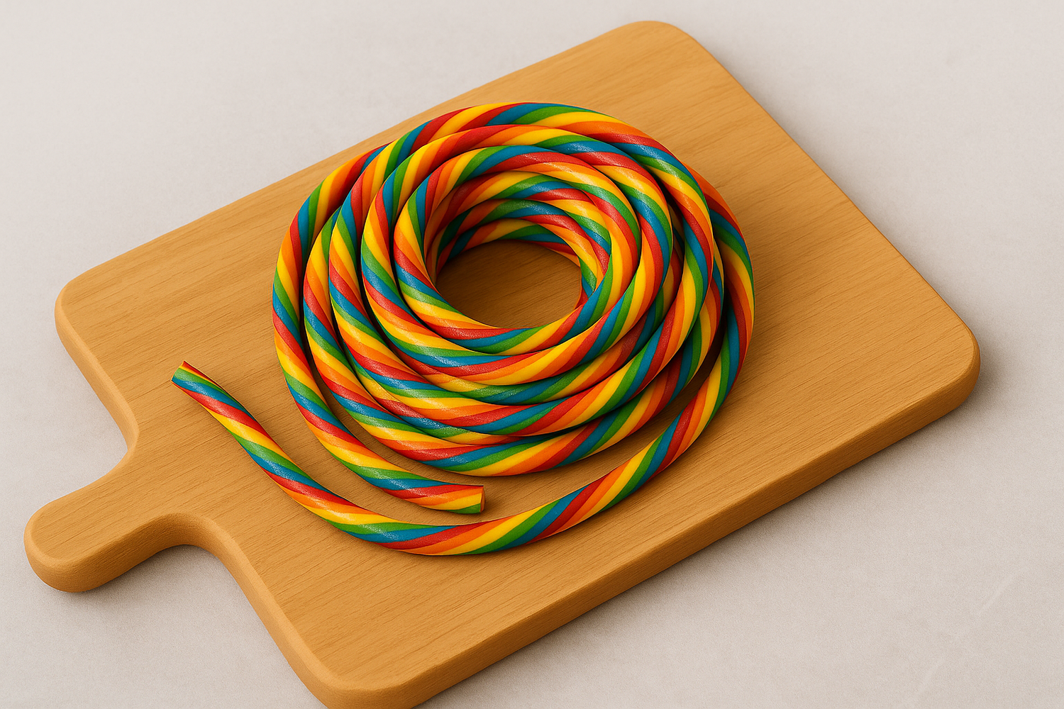 Clear Rainbow Licorice Rope