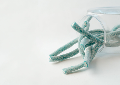 Clear Sour Raspberry Licorice Rope