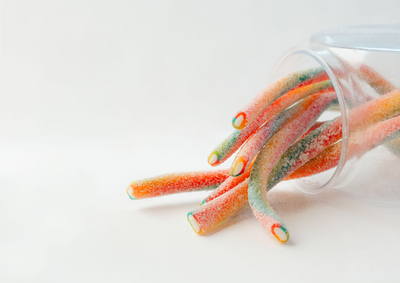 Clear Sour Rainbow Licorice Rope