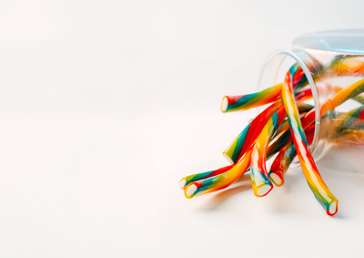 Clear Rainbow Licorice Rope