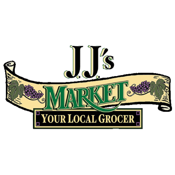 Logo of J.J.'s Market with a banner design on a white background